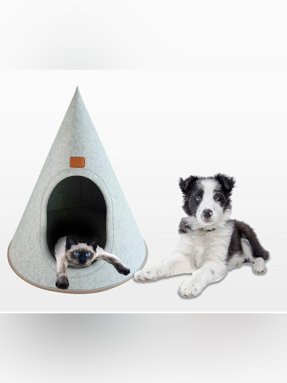 🐶Modern Pet Home Felt Fabric Animal House My Secret Cone Cave - Size Small